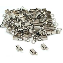 75 Cord Ends Leather Bead Necklace Connector Clasps