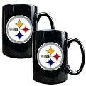 2 Pc Pittsburgh Steelers Coffee Mug Set - Black