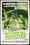 Destroy All Monsters Poster 27x40 Akira Kubo Jun Tazaki Yukiko Kobayashi