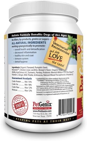 K9 Health, Healthy Skin & Coat Holistic Formula for Dogs with Natural Ingredients and Herbs for Overall Health
