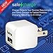 Hama 12Watt/2.4 Amp Home and Travel Charger with SafeCharge Technology, Blue