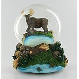 Moose Snow Globe Hunter Kids Lodge Cabin Decoration