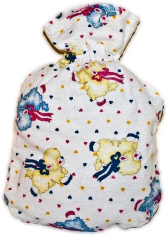 Warm Tradition FLYING LAMBS Flannel Cover for CHILD/TRAVEL SIZE Hot Water Bottle - COVER ONLY- Made in USA