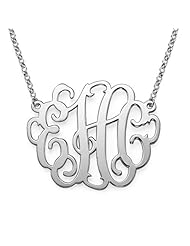 XXL Statement Monogram Necklace with Your Initials - 2 INCHES -Custom Made with any Initials!