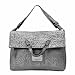Valentino Gray Embroidered Hobo Handle Satchel Handbag