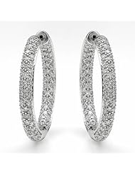 CleverEves 2.46.ctw VS1-VS2 Color F-G Diamonds 18K Gold Earrings