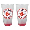 Boston Red Sox Frosted Pint Glass (16-Ounce, Set of 2)