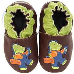 Robeez Fix It Dino Brown/Green Slip-on