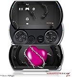 PSPgo Skin and Screen Protector Kit - Barbwire Heart Hot Pink fits Sony PSP ....
