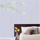 Easy Instant Decoration Wall Sticker Decal - Lovely Flowers in the Wind