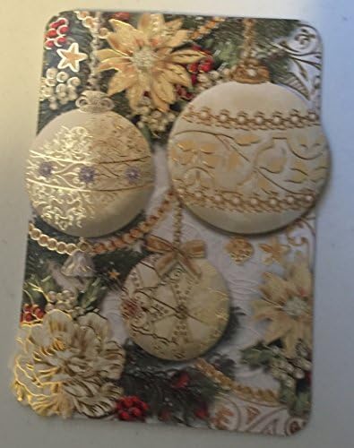 Die-cut Embellished Dimensional Small Christmas Cards with White Envelopes