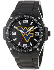Game Time Unisex COL-WAR-WVU Warrior Black Ion-Plated 3-Hand West Virginia Universty Watch