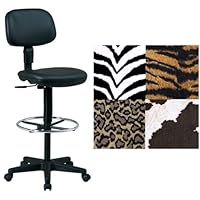 OSP Work Smart Bobcat Fabric Animal Print Drafting Stools DC517-245