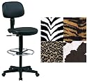 OSP Work Smart Palomino Fabric Animal Print Drafting Stools DC517-243