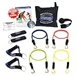 Bodylastics 11 pcs *BASIC TENSION (88 lbs.) Quick-Clip Resistance Bands System with 4 D.G.S. anti-snap exercise tubes and Heavy Duty components