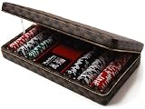 Psycho Bunny Robert Godley Poker Set Brown Leather Case