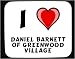 I love Daniel Barnett of Greenwood Village Mouse Pad