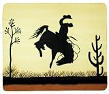Fleece Blanket, Cowboy on Bucking Horse