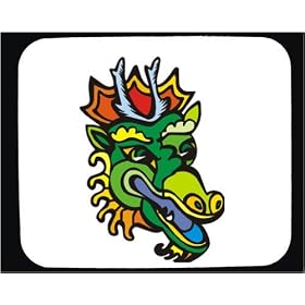 Mouse Pad with korean, dragon, creature, mythical, asian, firedrake, mask, monster, covering, culture
