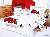 Designer Le Vele , Twin Duvet Set , Strawberry , 4 Piece Set