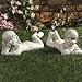 Boy and Girl Lying Down GARDEN STATUE sculpture set 2