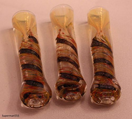 3.5" Sparkly 3-Pack (3x) Spiral Chillum Style Incense Burner