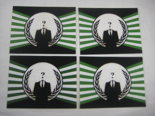 masks guy fawkes:4 x Anonymous RISING SUN Vinyl decals stickers WE ARE LEGION
