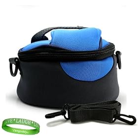 Canon VIXIA HF M30 Camcorder Accessories kit: Royal Blue Camcorder Bag with Shoulder Strap and double padded exterior + Vangoddy Live * Laugh * Love Wrist Band!!!