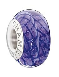 Authentic Chamilia Murano Glass Charm Waves Collection "Purple" 2110-1134