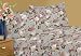 Textiles Plus 100-Percent Cotton 135 GSM T-Shirt Knit Jersey Bedding Sheet Set, King, Elegant Floral Seeded Textiles Plus 100-Percent Cotton 135 GSM T-Shirt Knit Jersey Bedding Sheet Set, King, Elegant Floral Seeded