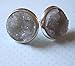 Summerfield Collection Silver-tone Faux Druzy Stone Stud Earrings 12mm (Gray)