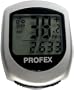 Profex Fahrrad- Computer 15 Fkt., silber