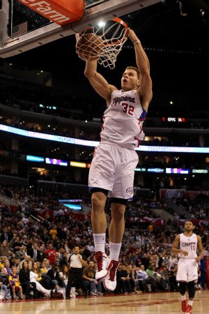 Los Angeles Lakers v Los Angeles Clippers: Blake Griffin Photographic Poster Print by Stephen , 12x18