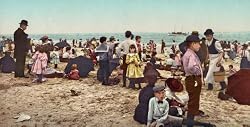 On the Coney Island Beach, 1902 - Exceptional 16x20-inch Print of a Vintage Photochrom Image from the Library of Congress Collection On the Coney Island Beach, 1902 - 16x20-inch Print of a Vintage Photochrom Image from the Library of Congress Collection