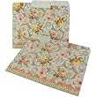French Floral Shabby Design set of 10 Tabbed file folders