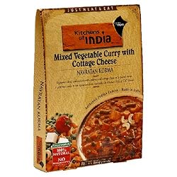 Kitchens Of India Ready To Eat Navratan Korma, Mixed Vegetable Curry & Cottage Cheese, 10-Ounce Boxes (Pack of 6)
