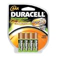 Duracell Pre Charged Rechargeable Nimh AAA Batteries, 4-Pack
