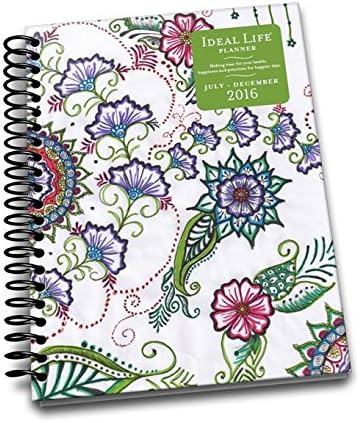 2016 Ideal Life Planner MG Floral Colored 6 month planner (JULY - DECEMBER) with nutrition tracker