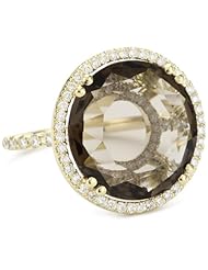 Suzanne Kalan "Vitrine" Smoky Quartz and Diamond Bezel Ring