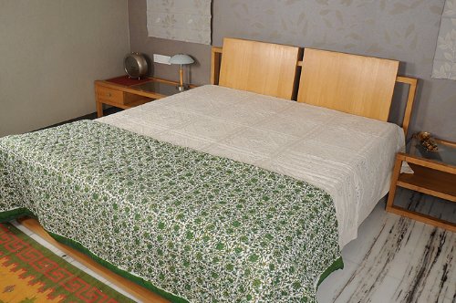 Imagen 3 de Hecho a mano Tamaño Casa Rural por habitaciones Jaipuri Reversible indio Boho algodón acolchado tamaño de 90 x 60 pulgadas