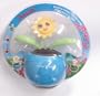 Happy Yellow Sunflower Blue Vase Solar Powered Bobble Head Plant
