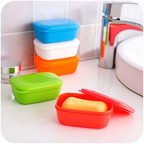 Colorful with Draining Layer Travel Soap Box, Soap Sealed, Leak-proof Storage Box