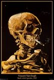 Skull With Cigarette, 1885 Art Poster Print by Vincent van Gogh, 24x36