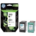 Hewlett Packard [HP] No. 350 & No. 351 Inkjet Cartridge Combo Pack 200pp Black and 3-Colour Ref SD412EE