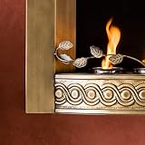 Southern Enterprises Antique Gold Wall Mount Gel Fireplace