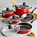 Tramontina 9-Piece Simple Cooking Nonstick Cookware Set - Red