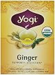 Yogi Ginger, Herbal Tea Supplement, 16-Count Tea Bags (Pack of 6)