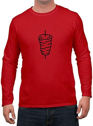 Casual DÃ¶ner Kebab On Skewers Shirts Lovely Designed Red Cotton Xx-large Men Custom-made