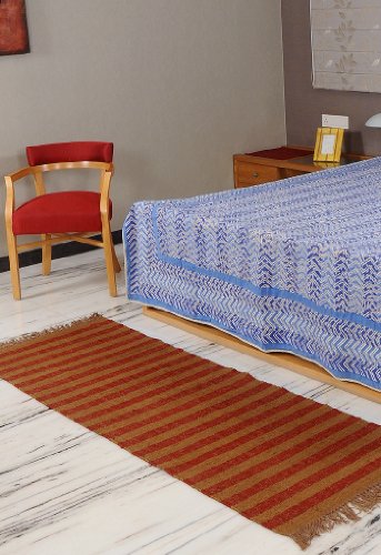 Imagen principal de Traditional Area Rug-Designer Handmade Yoga Wool Jute Mat-Modern Carpet Size 84 X 28 Inches