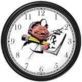 Black Internist or General Practitioner or GP writing Prescription Medical Doctor Wall Clock by WatchBuddy Timepieces (Black Frame)